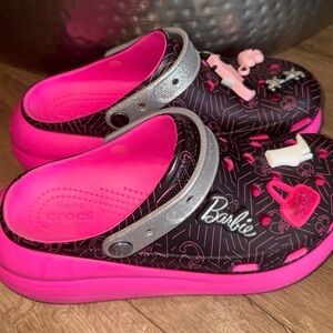 Crocs X Barbie Crush Platform Clog SHOES Black Pink Size Women’s 11